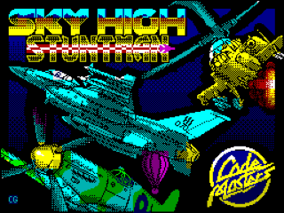 Sky High Stuntman title screen for ZX Spectrum